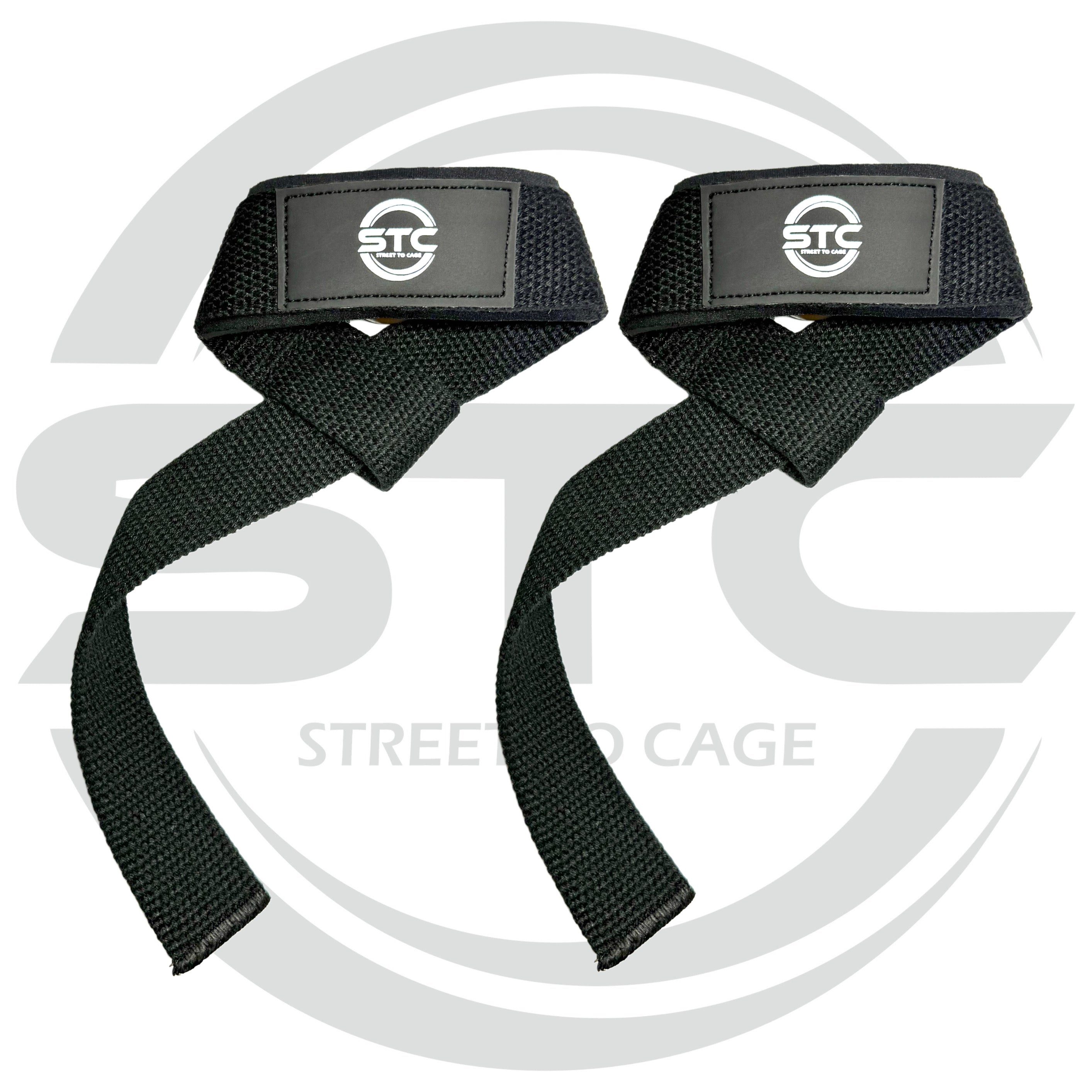 New STC Heavy Weight Lifting Cotton Strap – Gym Training Wrist Support (Black)