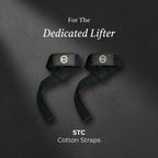 New STC Heavy Weight Lifting Cotton Strap – Gym Training Wrist Support (Black)