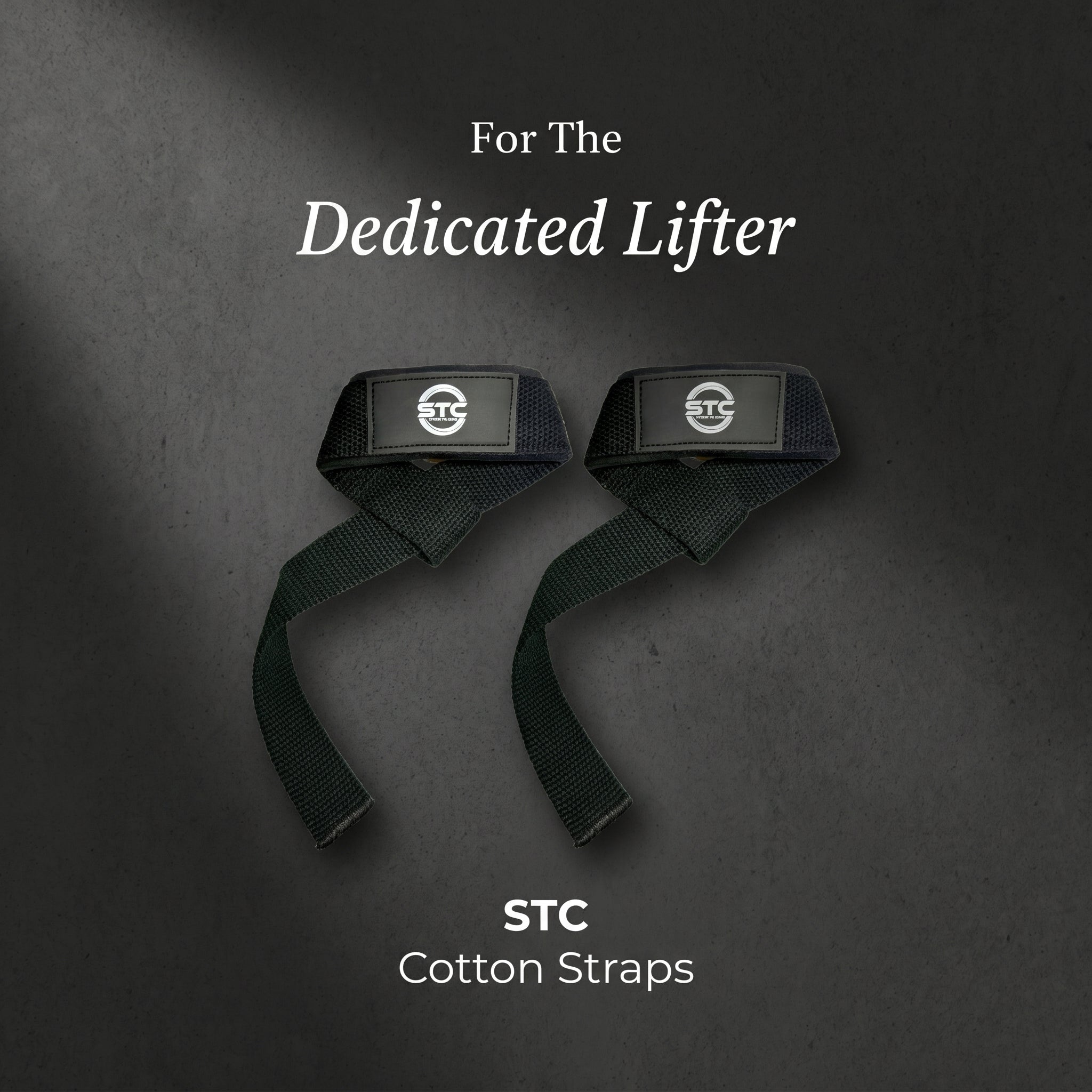 New STC Heavy Weight Lifting Cotton Strap – Gym Training Wrist Support (Black)