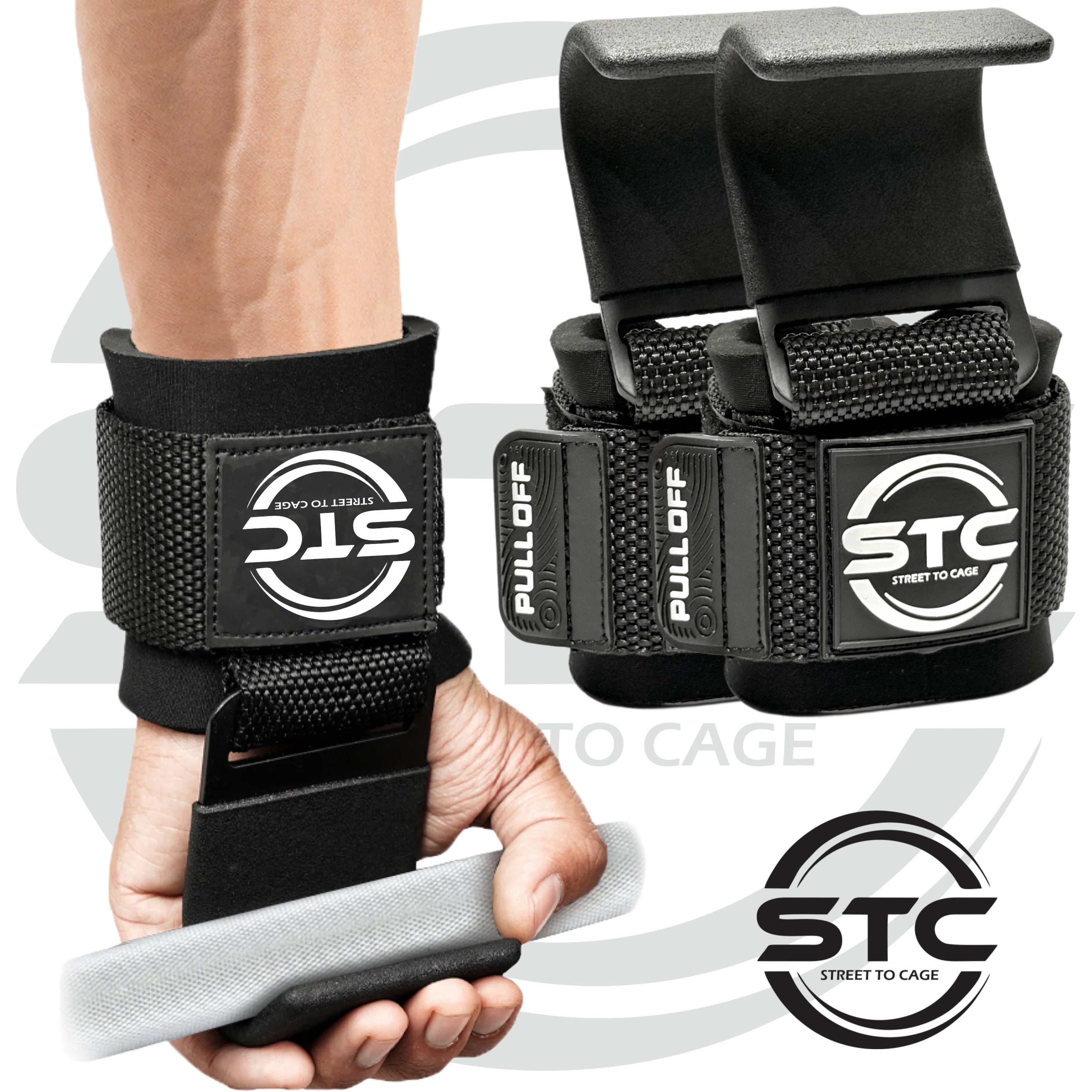 STC Weight Lifting Hooks – Wrist & Hand Support (Heavy Duty Gym Training)