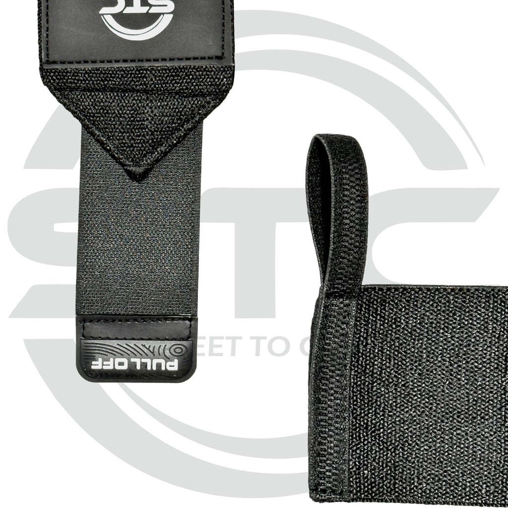 STC Gym Training Wrist Wraps Black Weight Lifting Wrist Support Straps