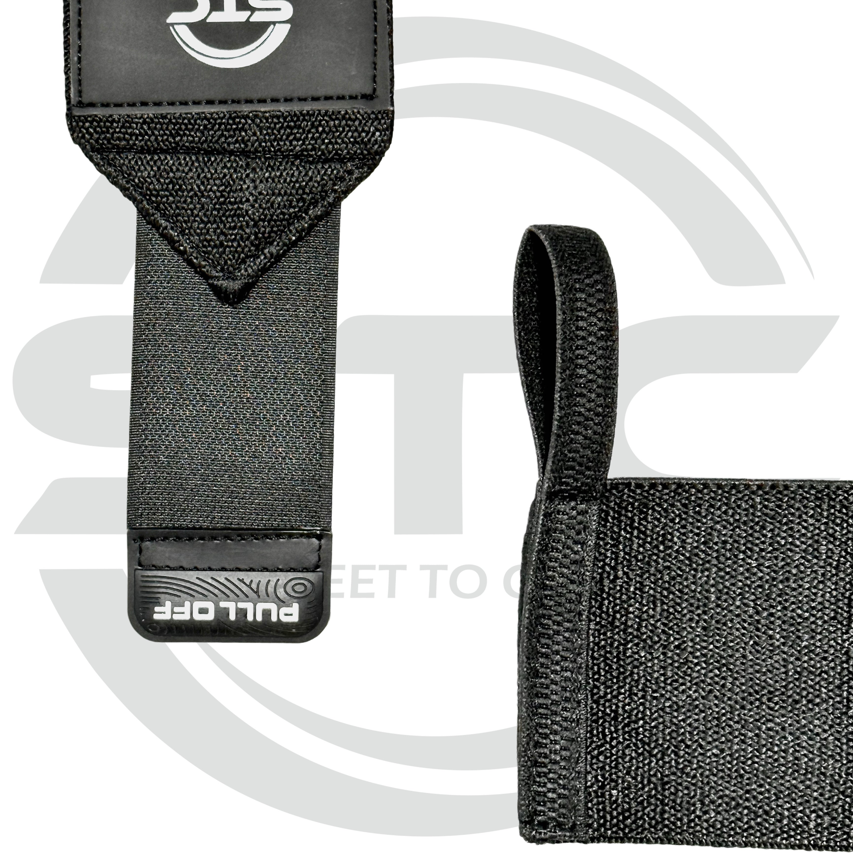 STC Gym Training Wrist Wraps Black Weight Lifting Wrist Support Straps