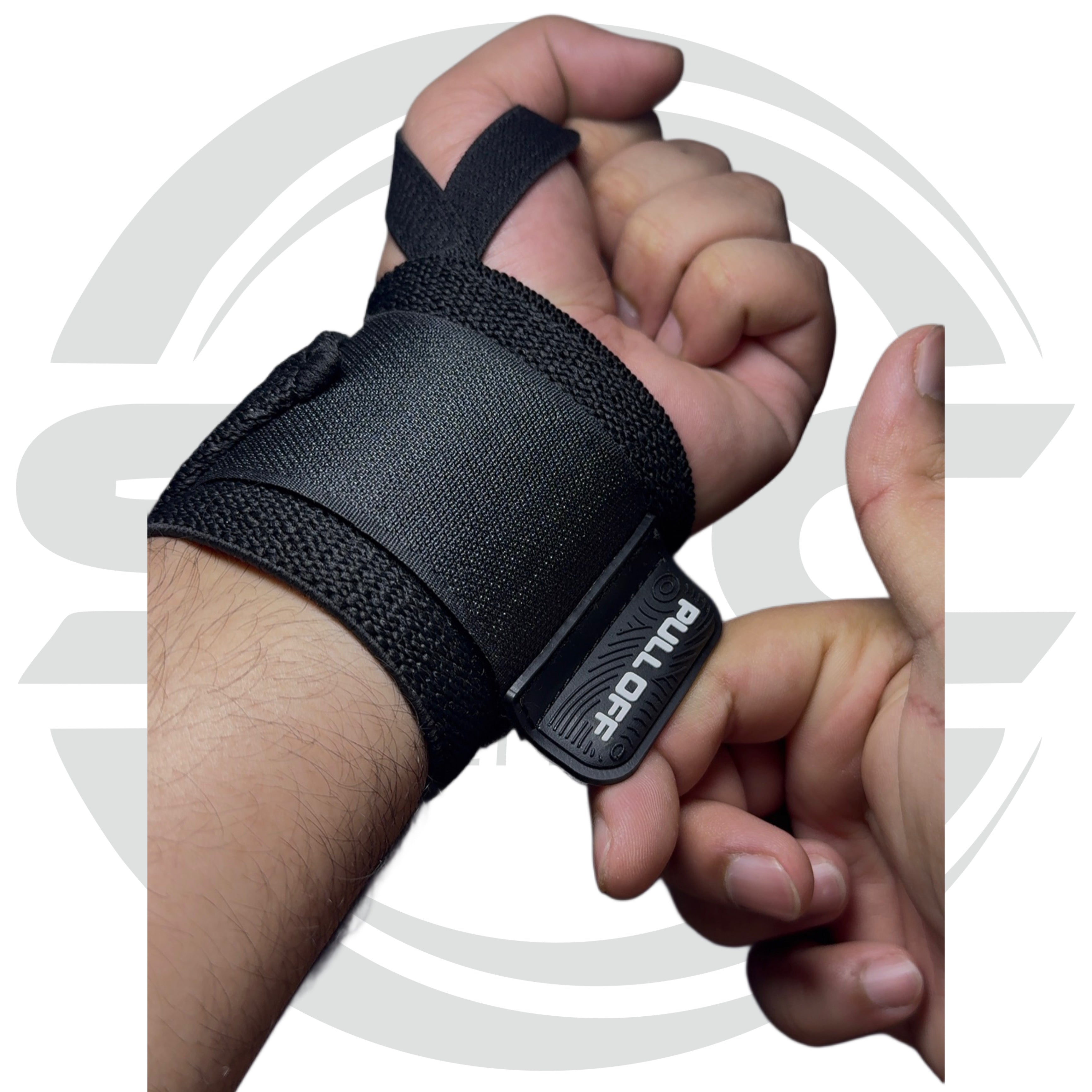 STC Gym Training Wrist Wraps Black Weight Lifting Wrist Support Straps