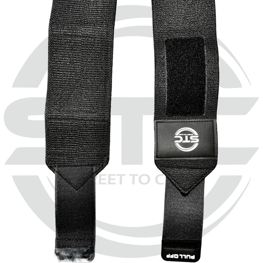 STC Gym Training Wrist Wraps Black Weight Lifting Wrist Support Straps