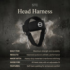 STC Adjustable Head Harness – Neck Training Muscle Builder (Weight Lifting, Black)