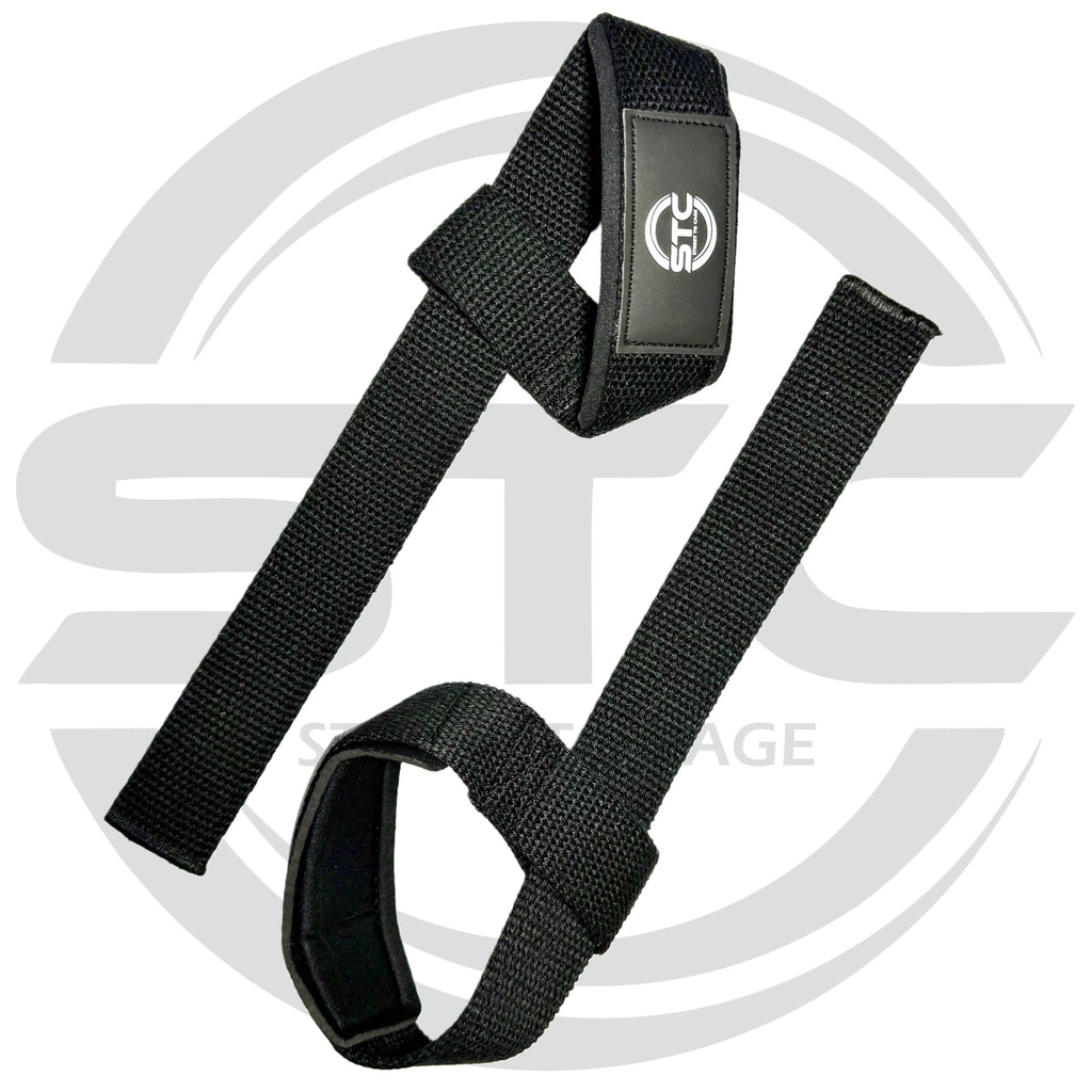 New STC Heavy Weight Lifting Cotton Strap – Gym Training Wrist Support (Black)