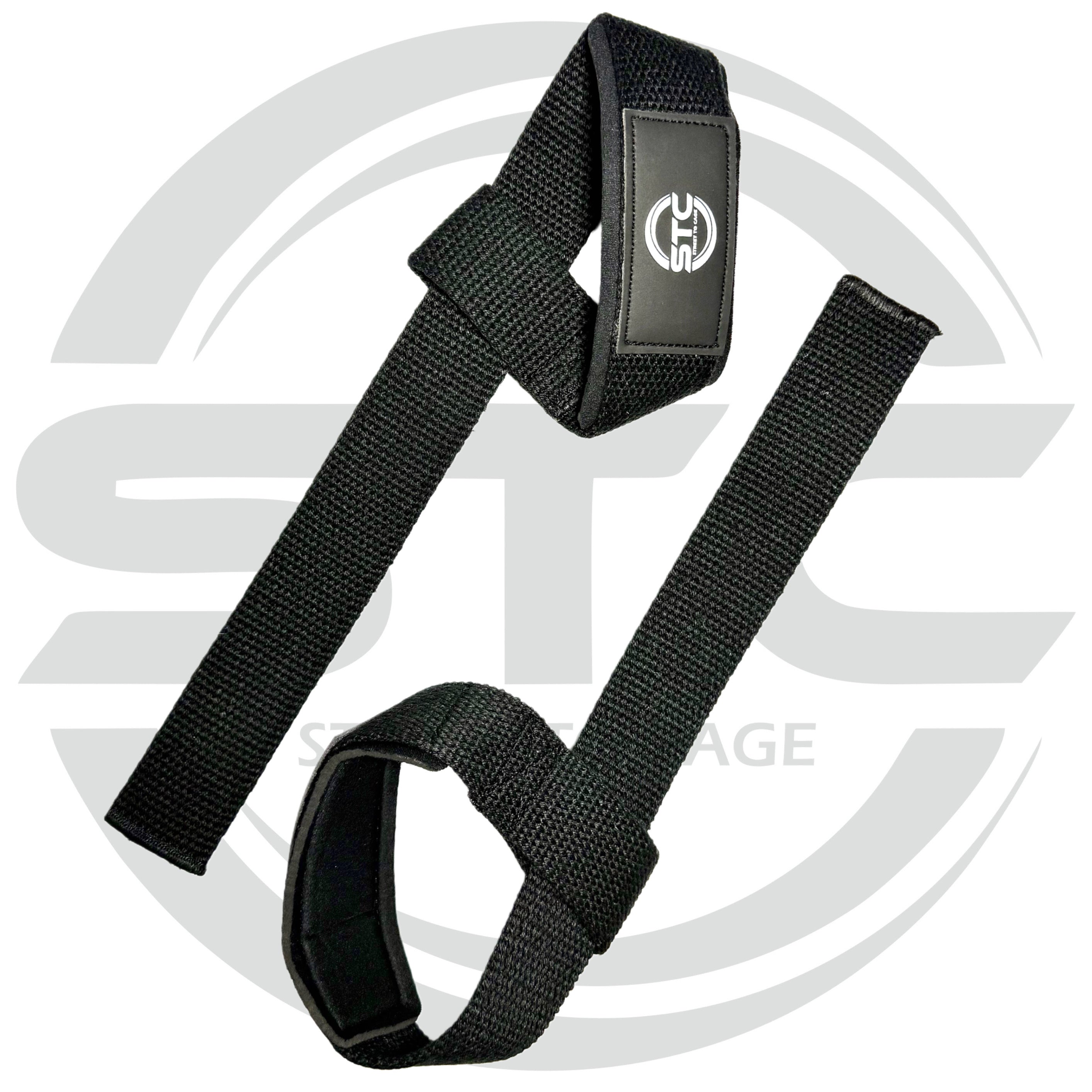 New STC Heavy Weight Lifting Cotton Strap – Gym Training Wrist Support (Black)