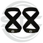 STC Figure 8 Weight Lifting Straps – Heavy Duty Wrist Support (Black)