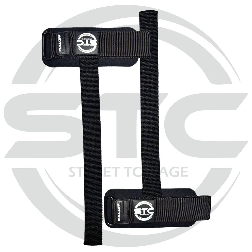 STC Black Power Weight Lifting Straps – Gym Training Pull Up Wrist Support Wraps