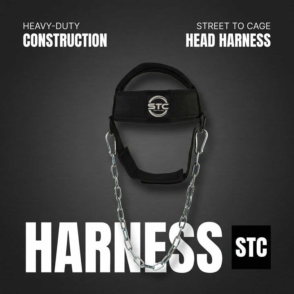 STC Adjustable Head Harness – Neck Training Muscle Builder (Weight Lifting, Black)
