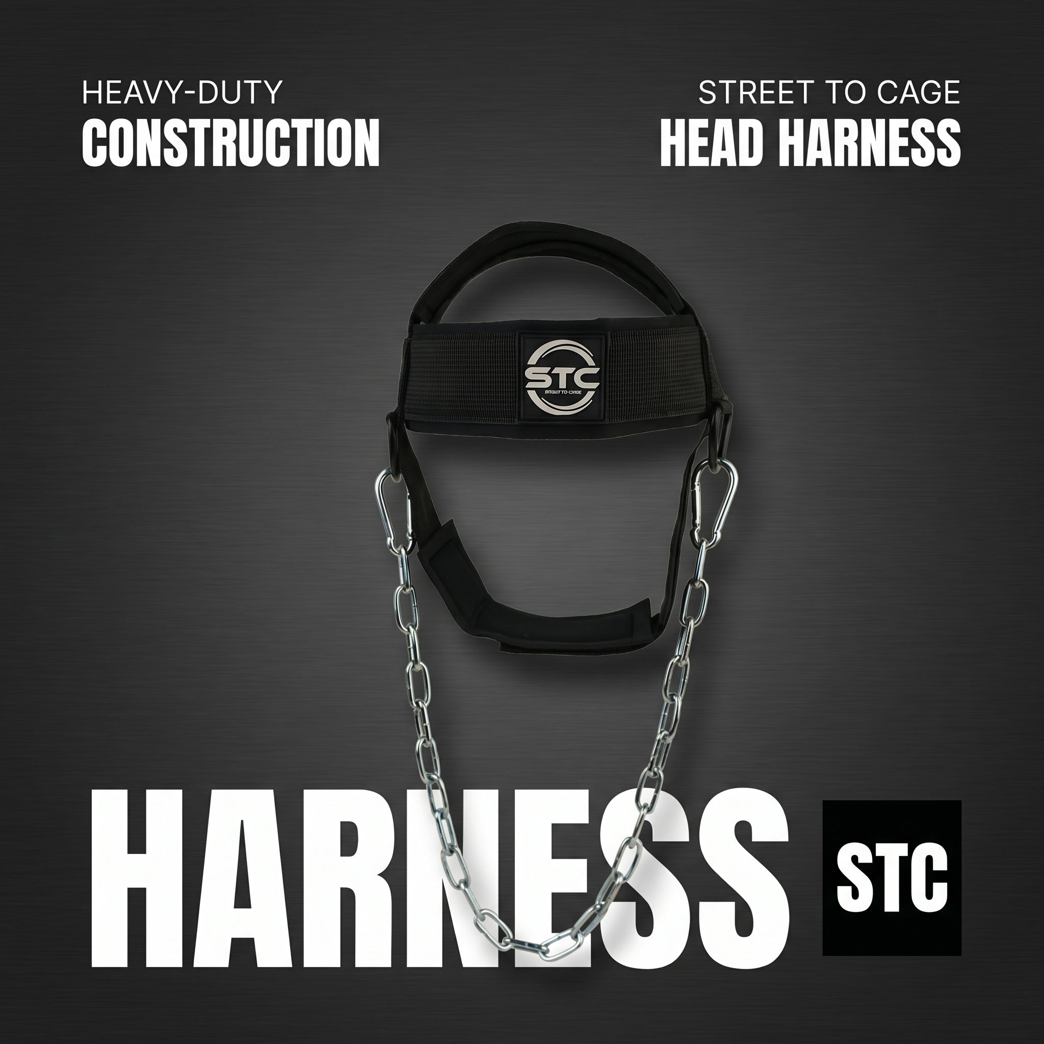 STC Adjustable Head Harness – Neck Training Muscle Builder (Weight Lifting, Black)