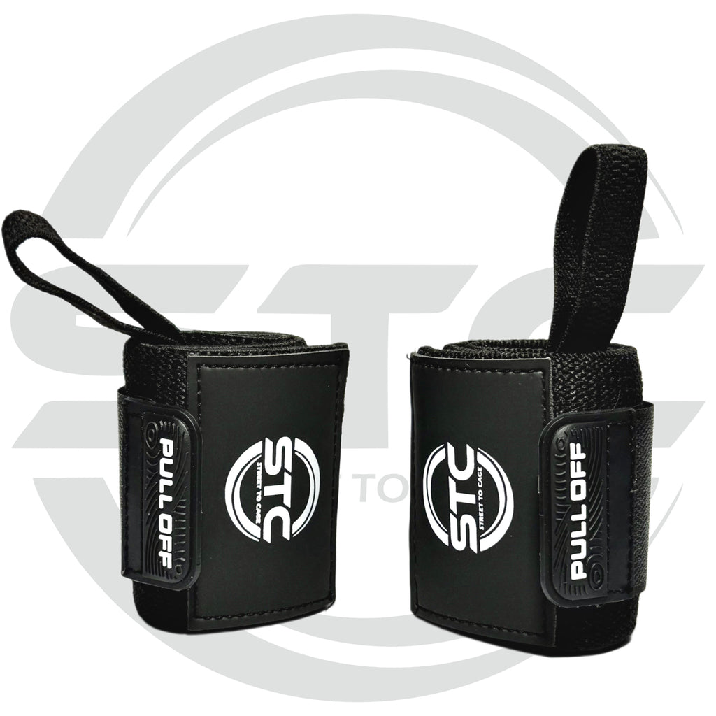STC Gym Training Wrist Wraps Black Weight Lifting Wrist Support Straps