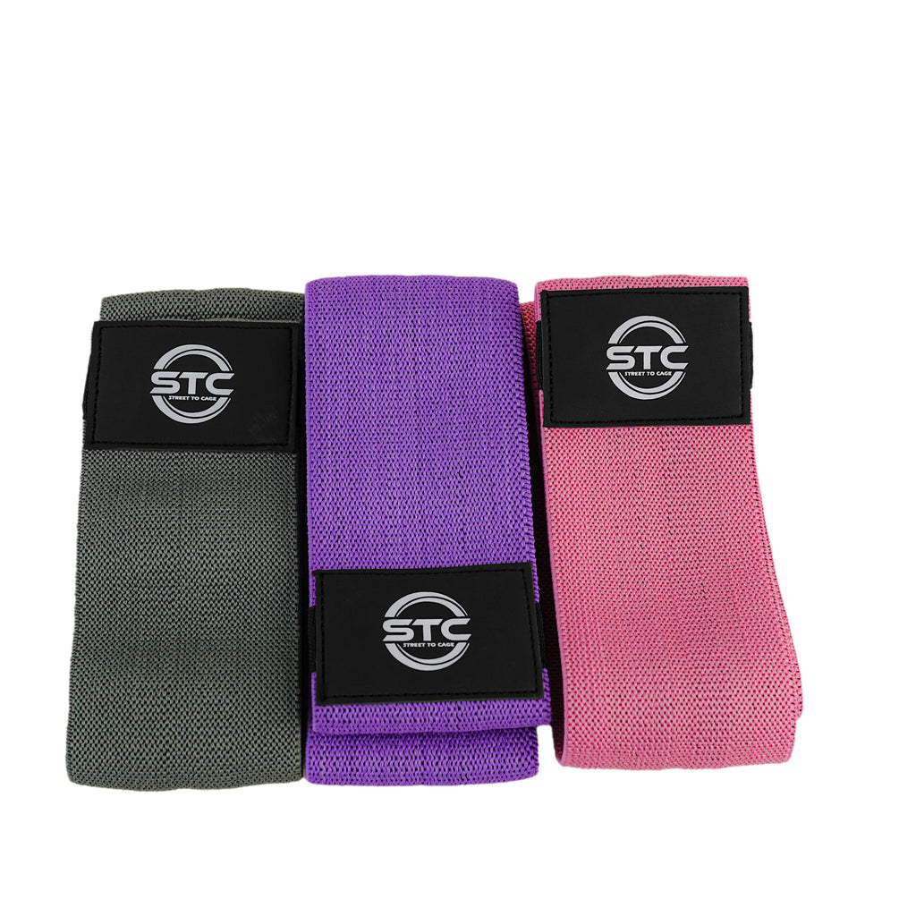 STC 3x Fabric Resistance Bands – Heavy Duty Booty & Glute Hip Circle (Non-Slip)