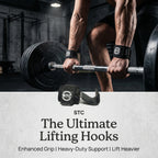 STC Weight Lifting Hooks – Wrist & Hand Support (Heavy Duty Gym Training)