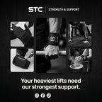 STC Gym Training Wrist Wraps Black Weight Lifting Wrist Support Straps