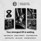 STC Figure 8 Weight Lifting Straps – Heavy Duty Wrist Support (Black)