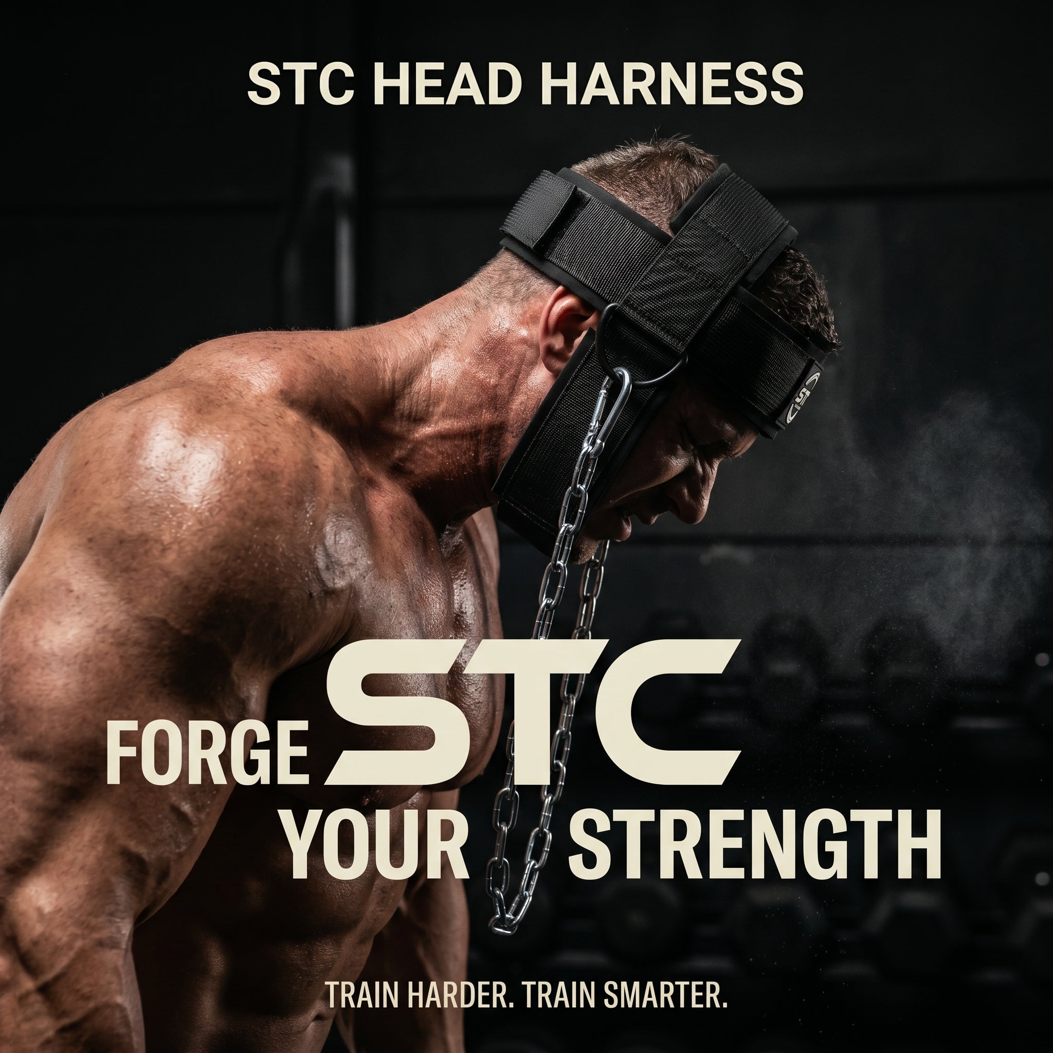 STC Adjustable Head Harness – Neck Training Muscle Builder (Weight Lifting, Black)